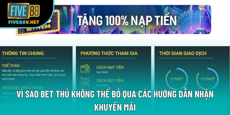Vì sao bet thủ không thể bỏ qua các hướng dẫn nhận khuyến mãi